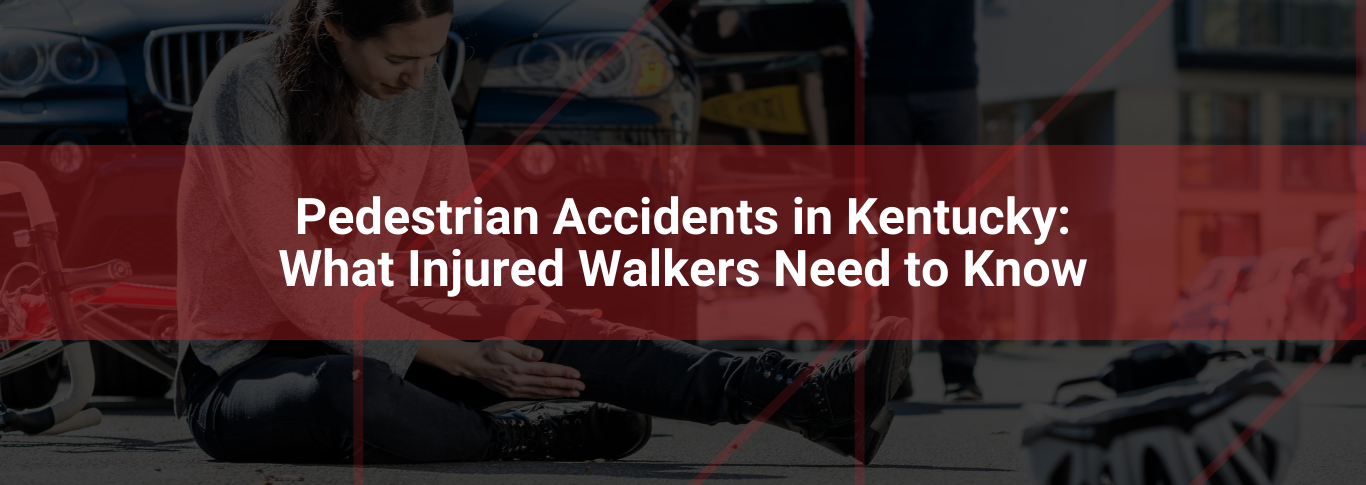 Pedestrian injured in accident on street, highlighting the serious nature of pedestrian accidents in Kentucky.